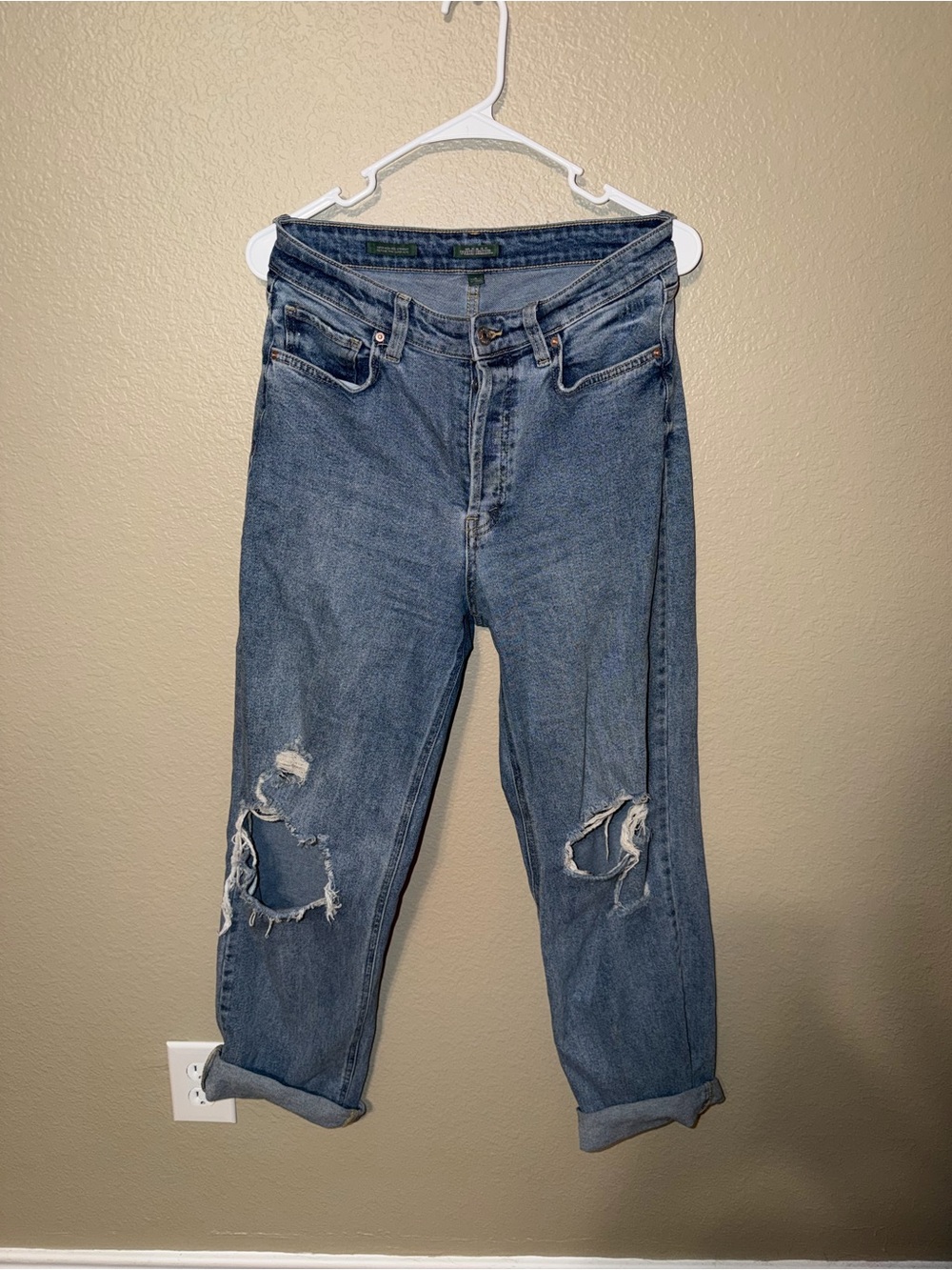 wild fable Distressed Light Blue Boyfriend Jeans